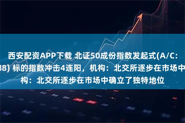 西安配资APP下载 北证50成份指数发起式(A/C：021687/021688) 标的指数冲击4连阳，机构：北交所逐步在市场中确立了独特地位