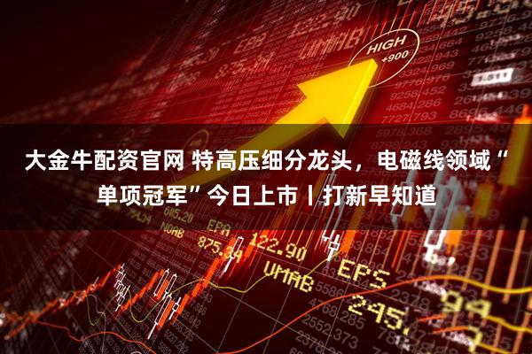 大金牛配资官网 特高压细分龙头，电磁线领域“单项冠军”今日上市丨打新早知道
