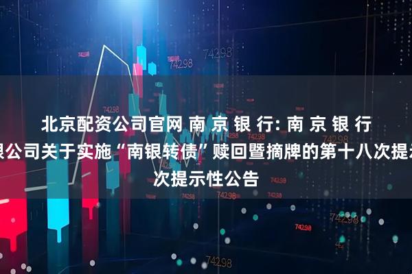 北京配资公司官网 南 京 银 行: 南 京 银 行股份有限公司关于实施“南银转债”赎回暨摘牌的第十八次提示性公告